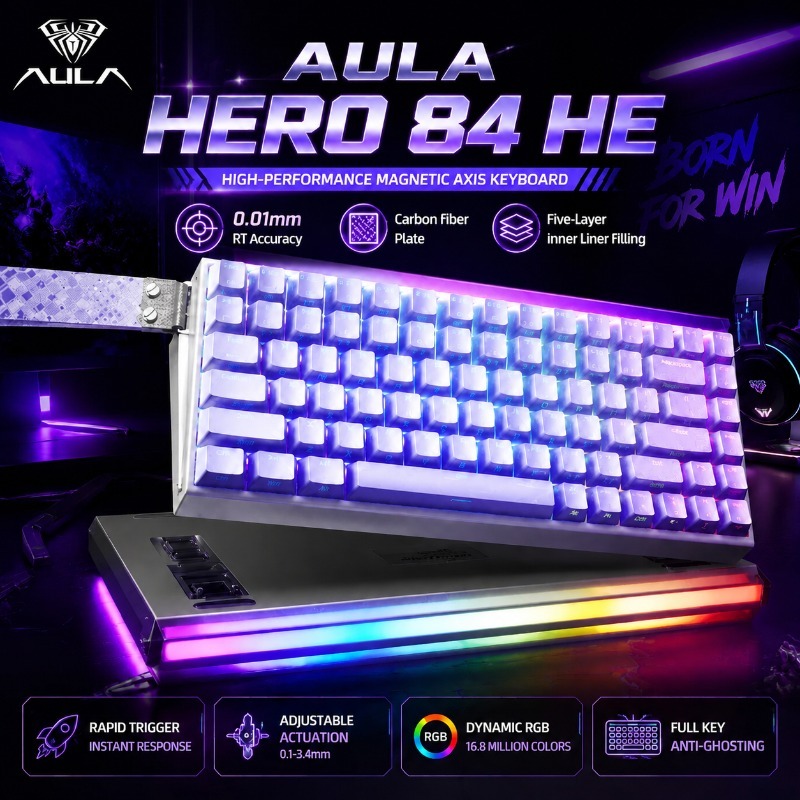 Gaming Keyboard No Rgb - Klawiatura mechaniczna gamingowa AULA HERO84 z