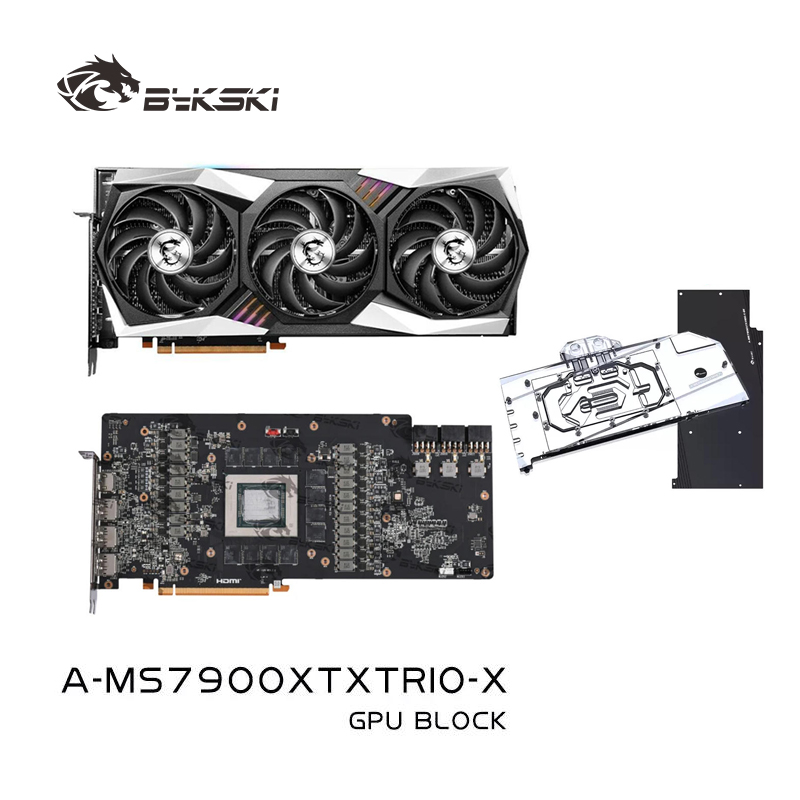 Amd Vga Rx 7900 Xtx - Bykski A-MS7900XTXTRIO-X Water Block do karty