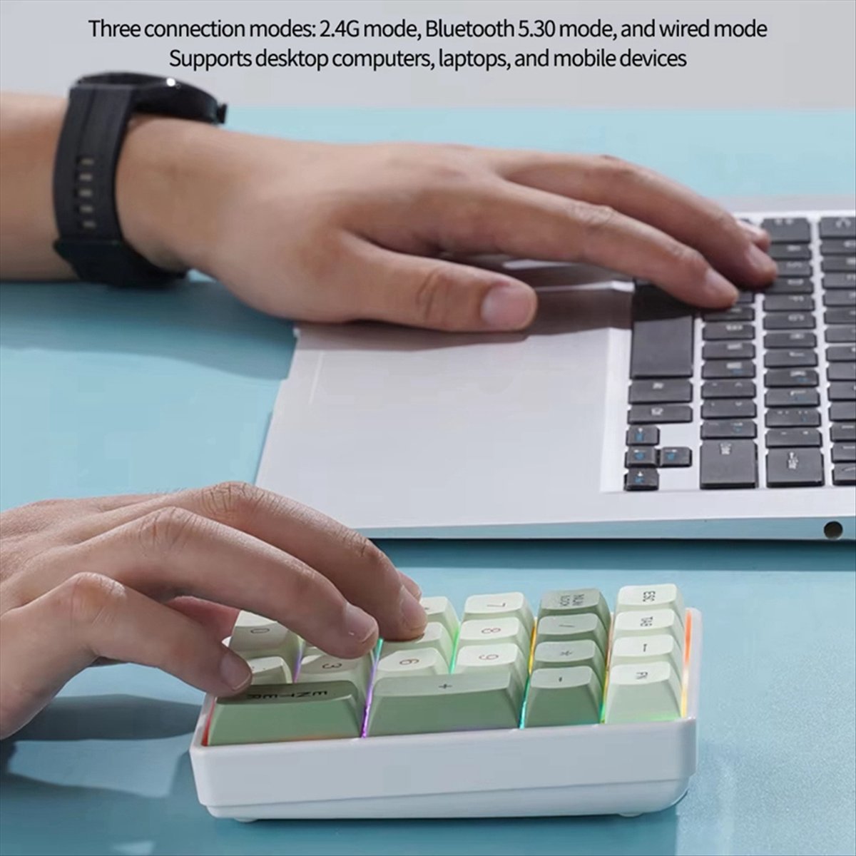 Gaming Keyboard No Number Pad - N86R 21-klawiszowa Mini Klawiatura Numeryczna Bezprzewodowa