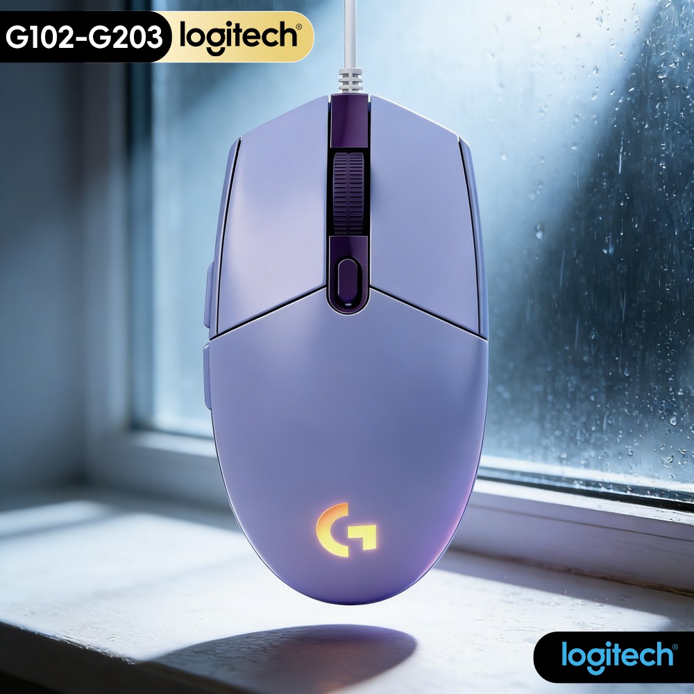 Logitech Mouse G203 - Mysz gamingowa G102 Logitech G203 RGB,