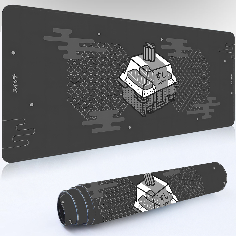 Gaming Keyboard Mouse Combo - Podkładki pod klawiaturę Kawaii, szara podkładka