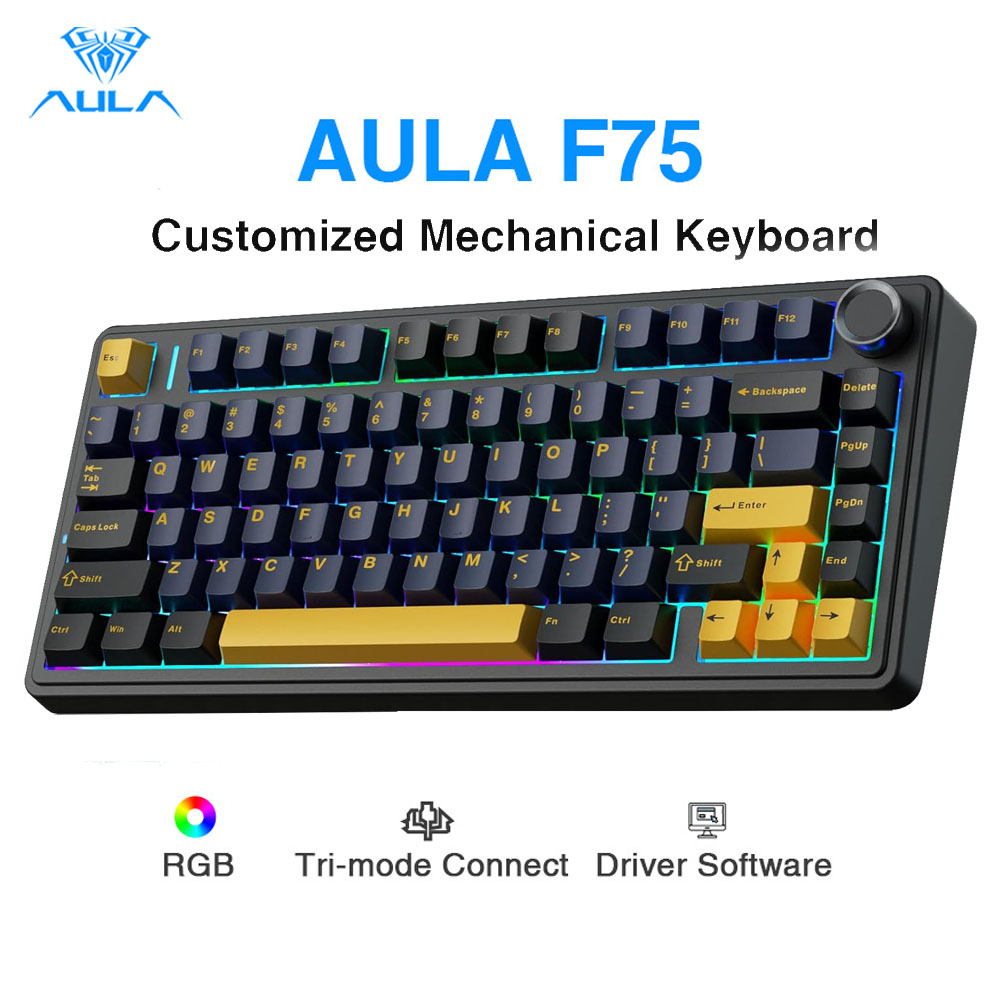 Gaming Keyboard No Number Pad - Klawiatura mechaniczna Aula F75, w pełni
