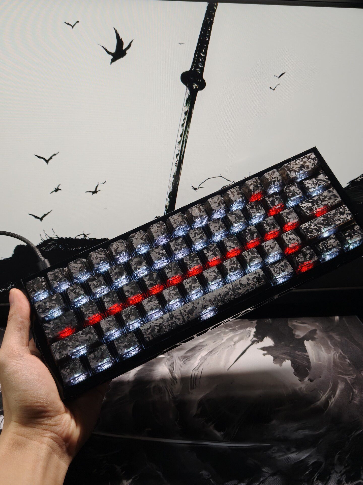 Gaming Keyboard No Number Pad - Klawiatura gamingowa z magnetycznymi przełącznikami RGB,