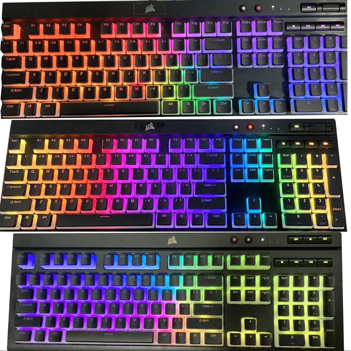 Gaming Keyboard Corsair - Półprzezroczyste nakładki na klawisze Corsair Pudding