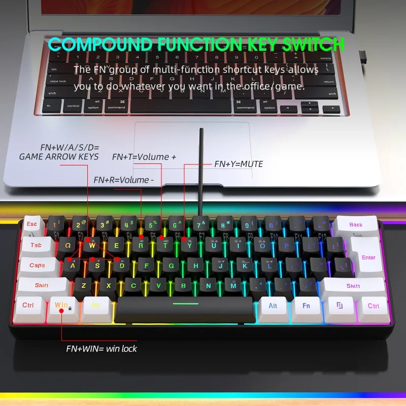 Zestaw Klawiatura i Mysz 60% d – Gaming Keyboard Mouse Combo recenzja i cena