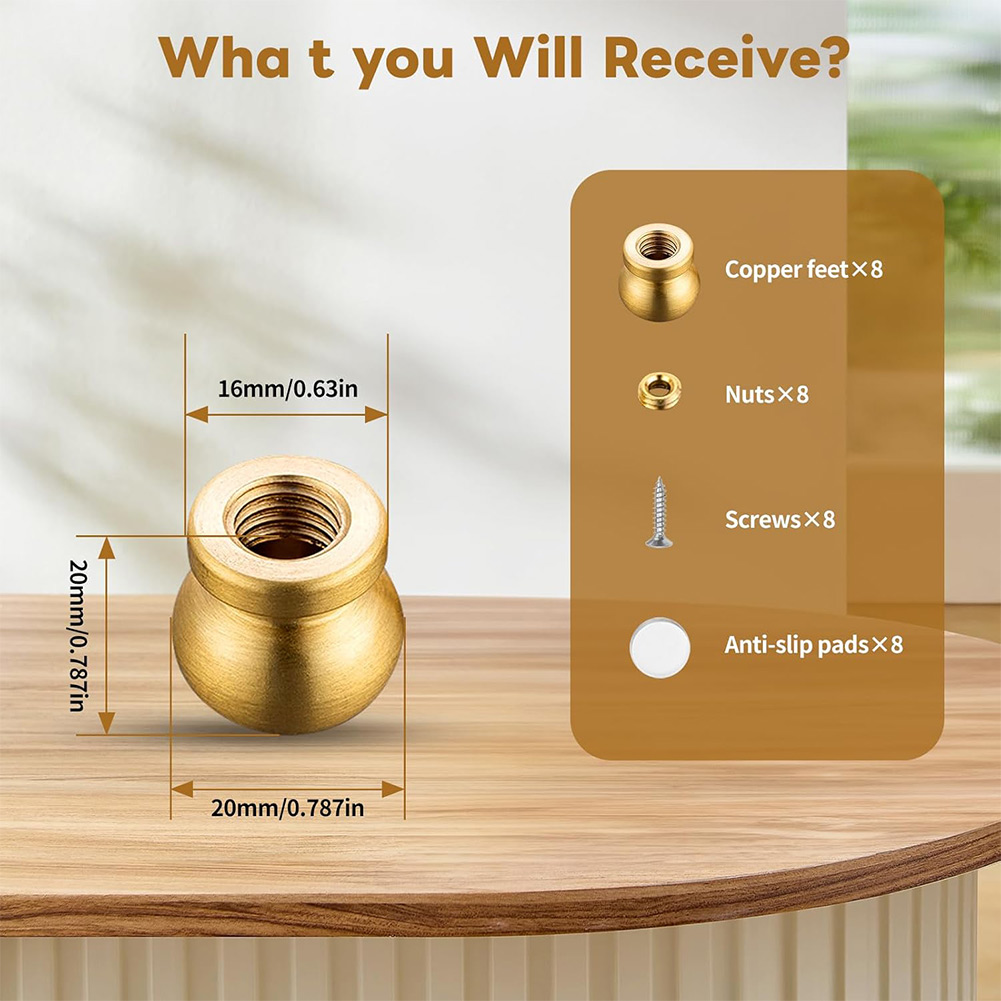 4 szt. Mosiężne nóżki do desek – Stabilizer Screw In recenzja i cena