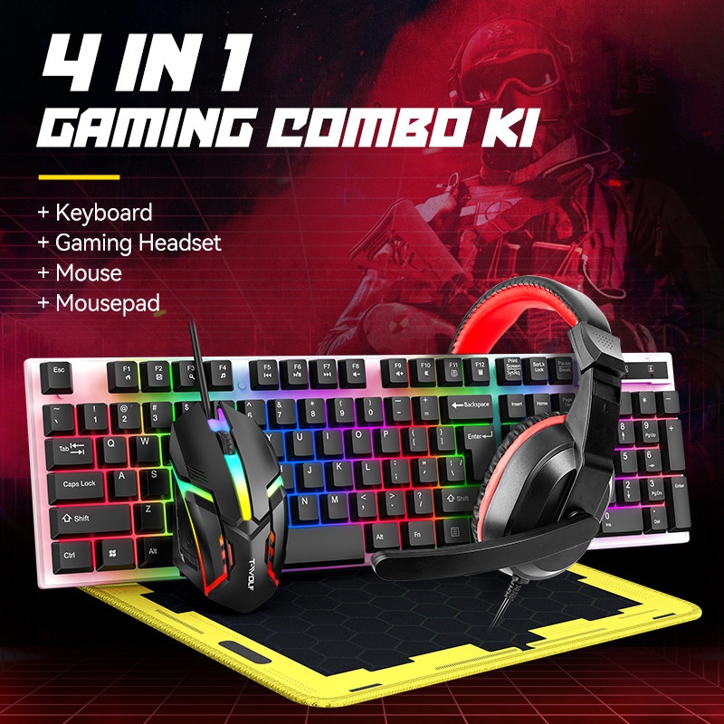 Zestaw gamingowy T-Wolf Tf240  – Gaming Keyboard Mouse And Headset Combo recenzja i cena