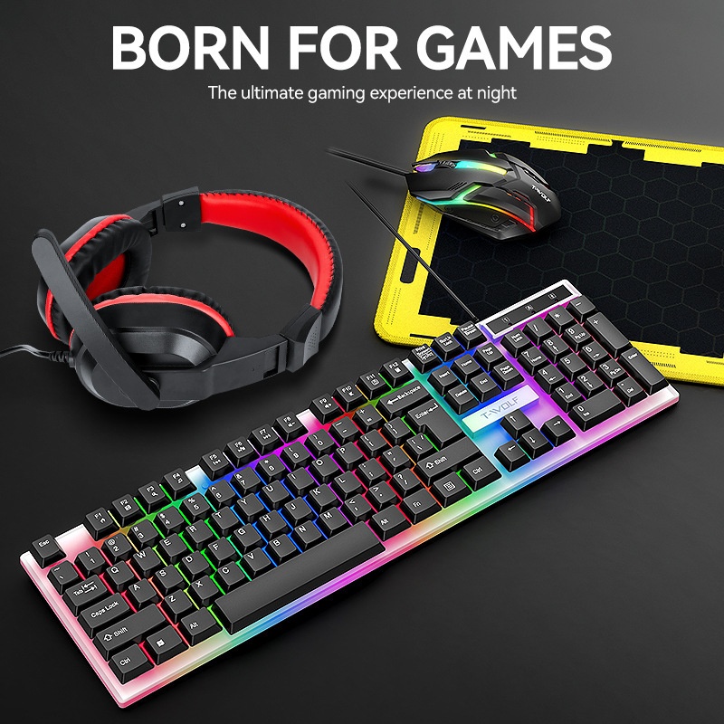 Zestaw gamingowy T-Wolf Tf240  – Gaming Keyboard Mouse And Headset Combo recenzja i cena