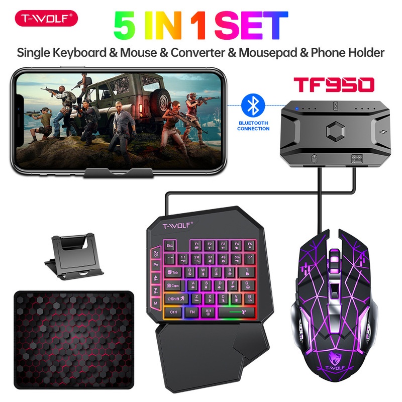 Zestaw do gier T-Wolf Tf950 5  – Gaming Keyboard And Mouse For Xbox recenzja i cena