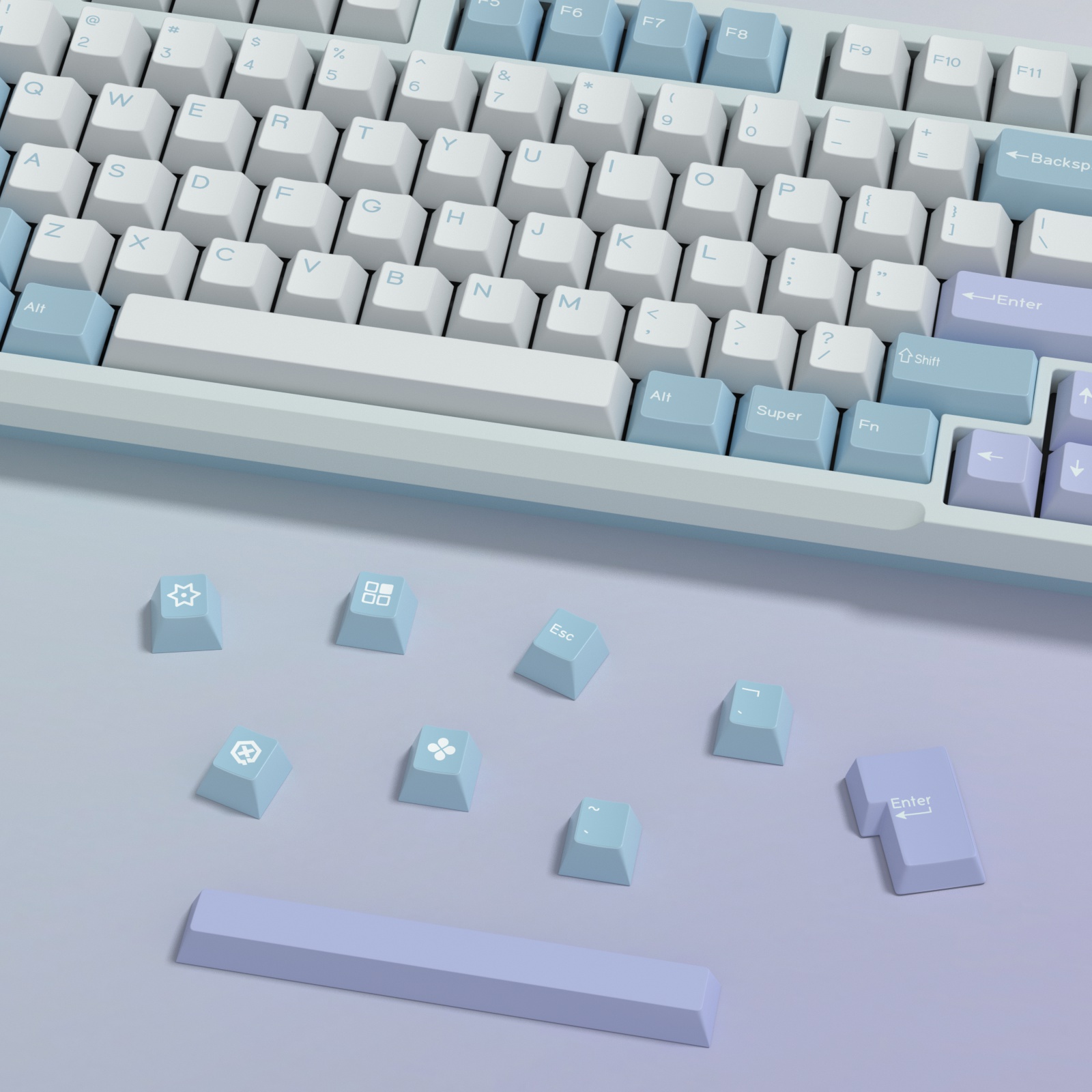 KBDiy GMK Illusion Keycap Cher – Gaming Keyboard No Number Pad recenzja i cena