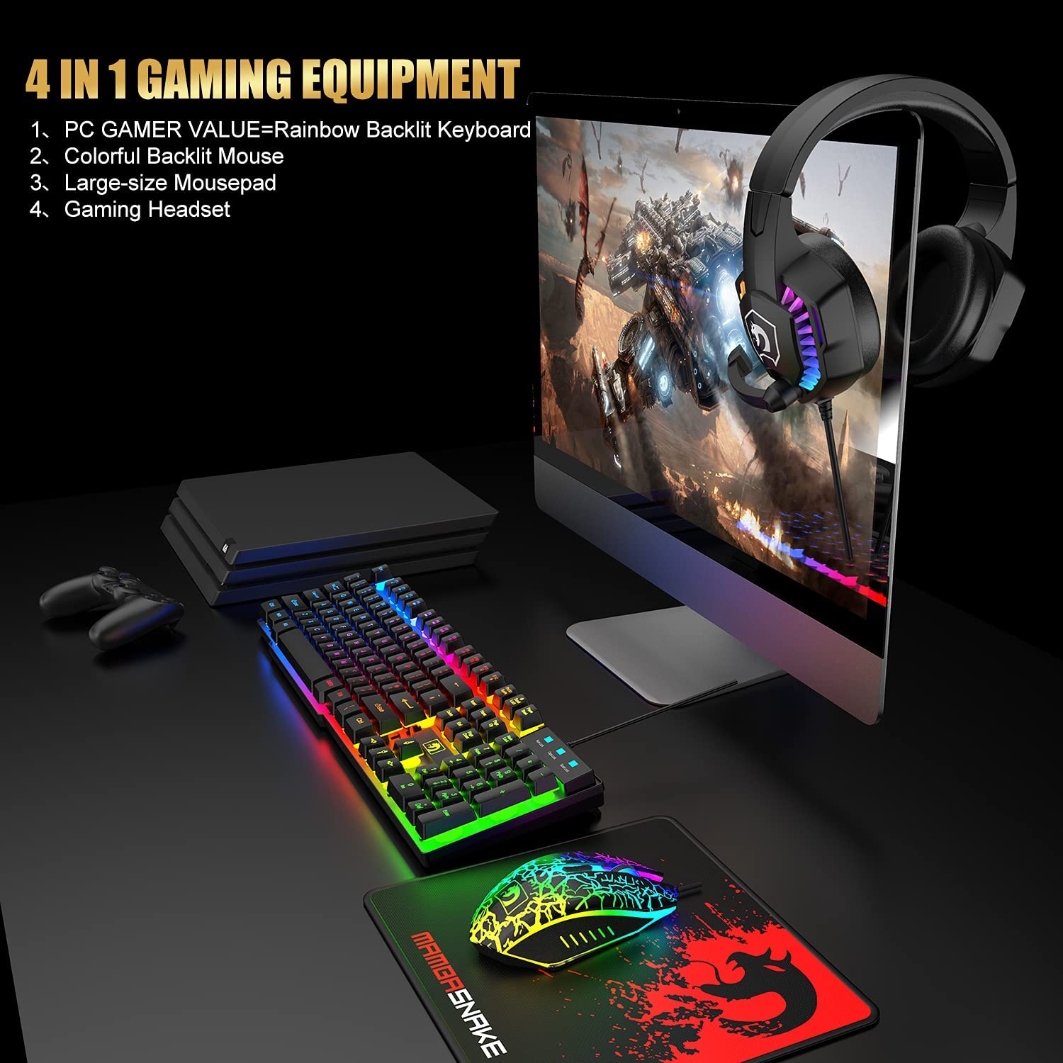 MAMBASNAKE X ZIYOULANG T11 Ukł – Gaming Keyboard Mouse And Headset Combo recenzja i cena