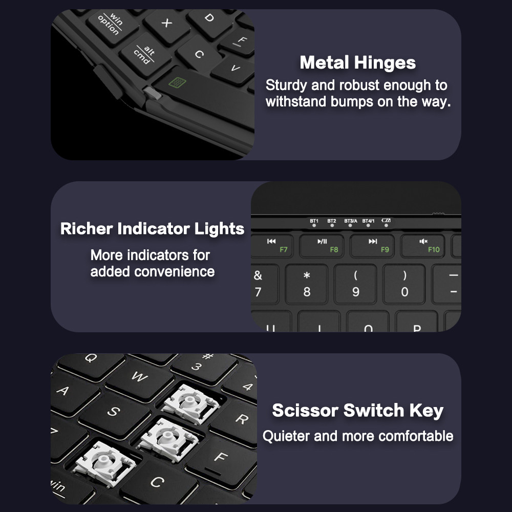 Składana klawiatura Bluetooth  – Gaming Keyboard No Number Pad recenzja i cena