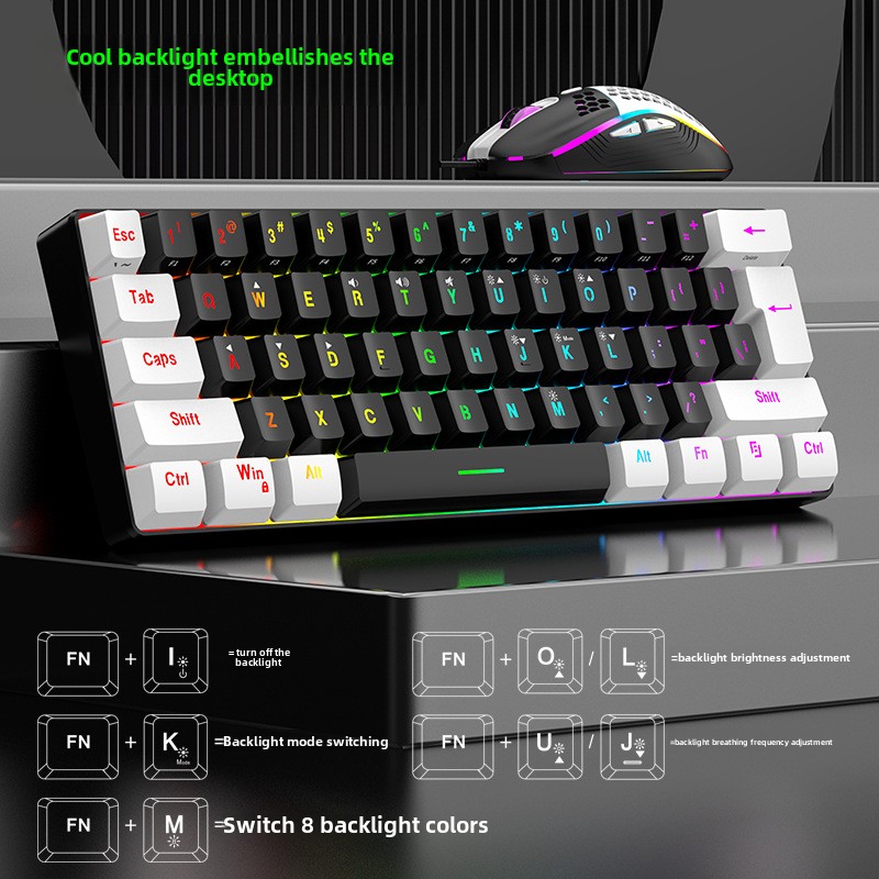 Zestawy Klawiatura i Mysz 60%  – Gaming Keyboard Mouse And Headset Combo recenzja i cena