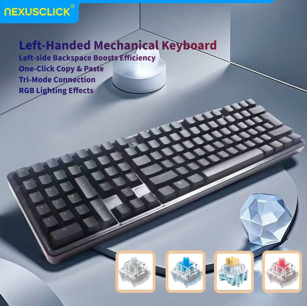 Ergonomiczna klawiatura mechan – Gaming Keyboard No Number Pad recenzja i cena